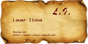 Lauer Ilona névjegykártya