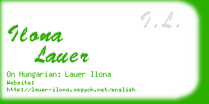 ilona lauer business card